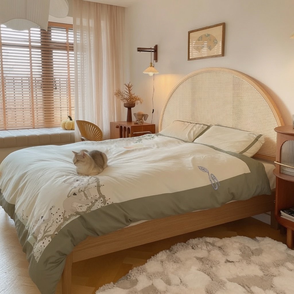 grok-image-f5cb2161-f407-407f-8d2c-8919ad7f68b5 Süleyman Cane Bed - Image 1