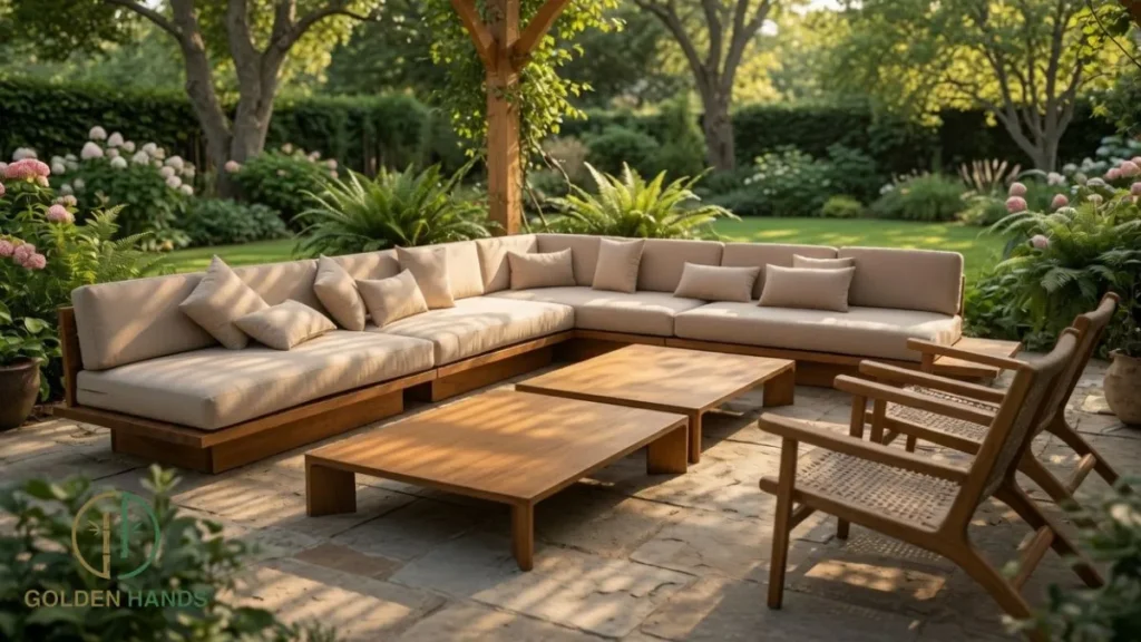 Outdoor Corner Unit "Complete Set" - Teak Wood