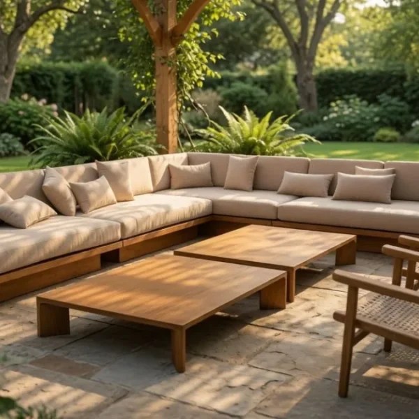Outdoor Corner Unit "Complete Set" - Teak Wood